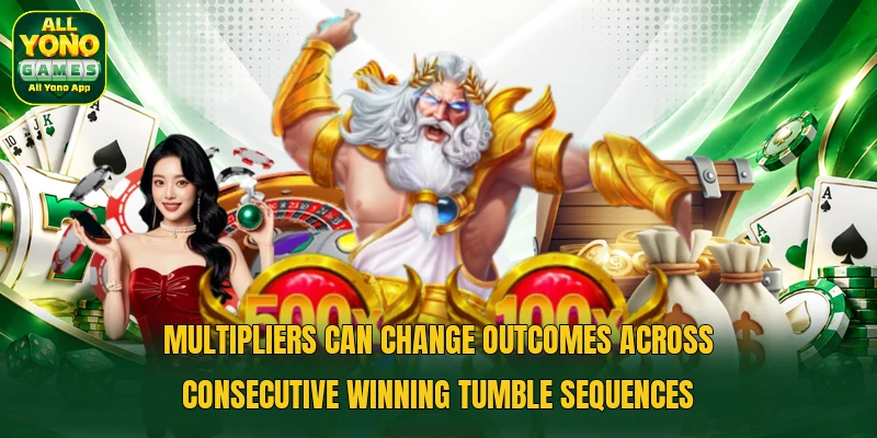 Multipliers can change outcomes across consecutive winning tumble sequences
