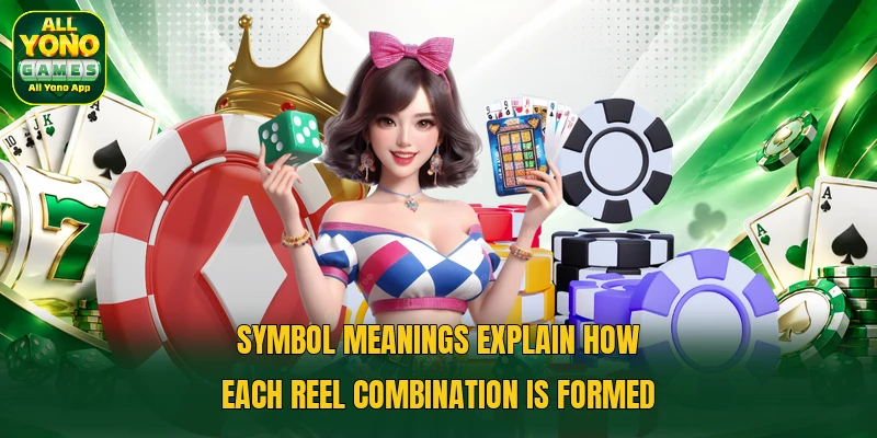 Symbol meanings explain how each reel combination is formed